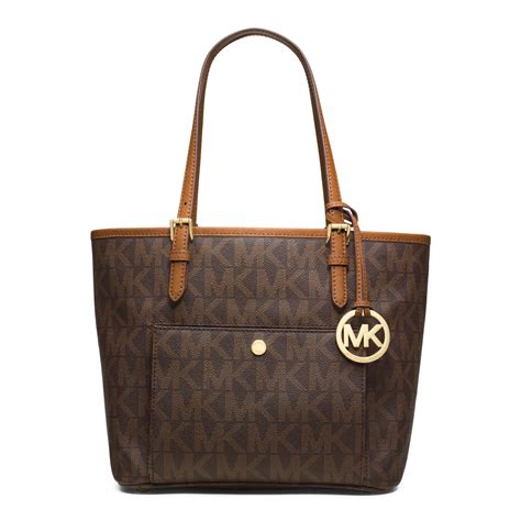 michael kors jet set logo medium tote